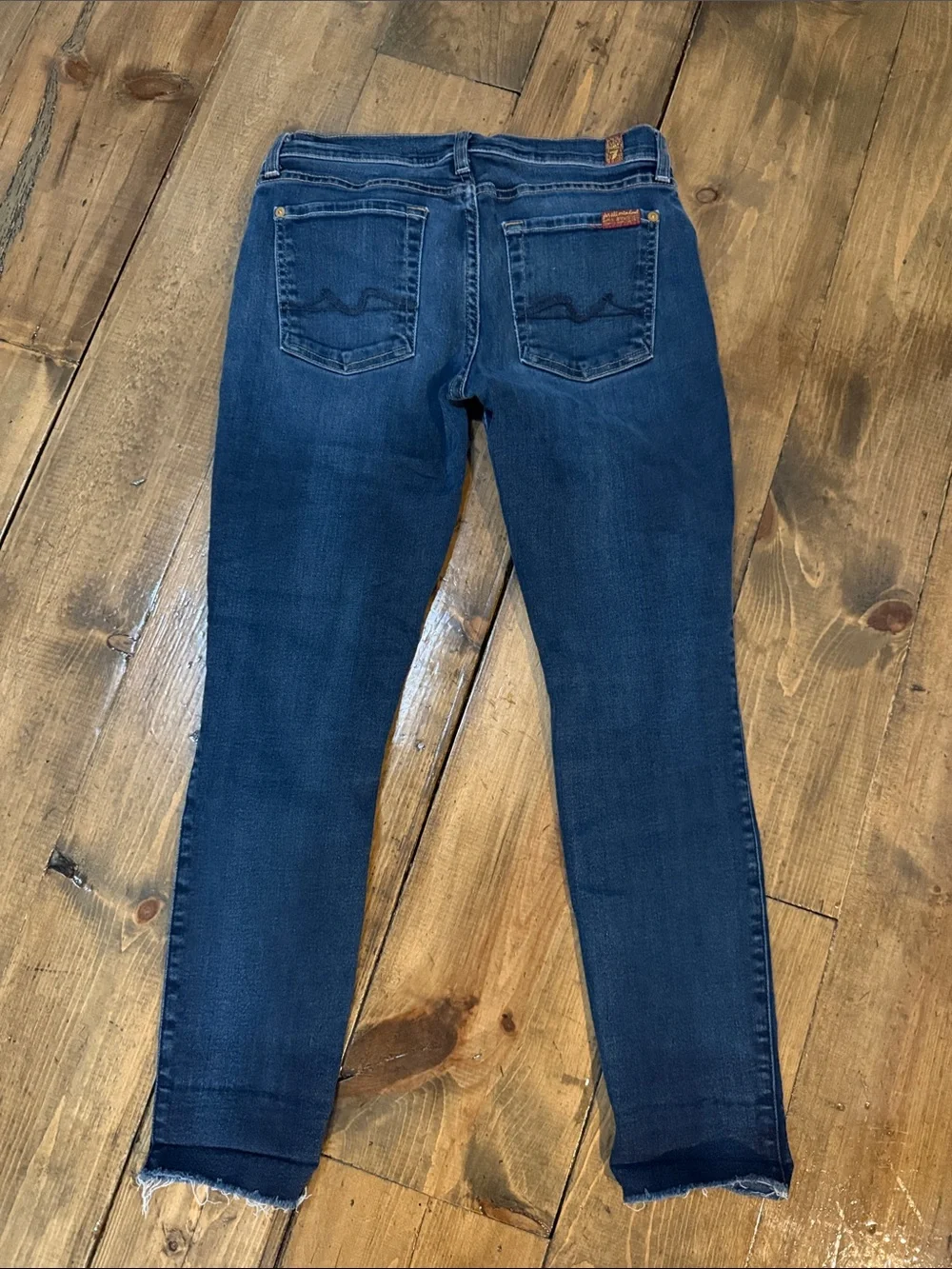 7 For All Mankind Dark Wash Skinny Jeans